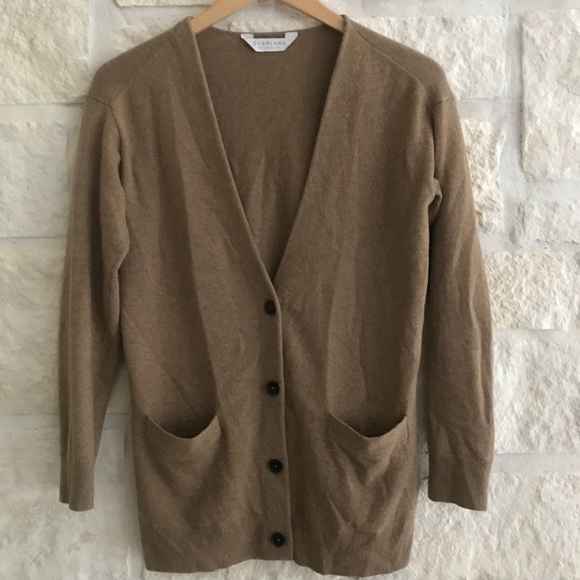 Everlane Other - Everlane 100% Cashmere Camel Brown Cardigan XS